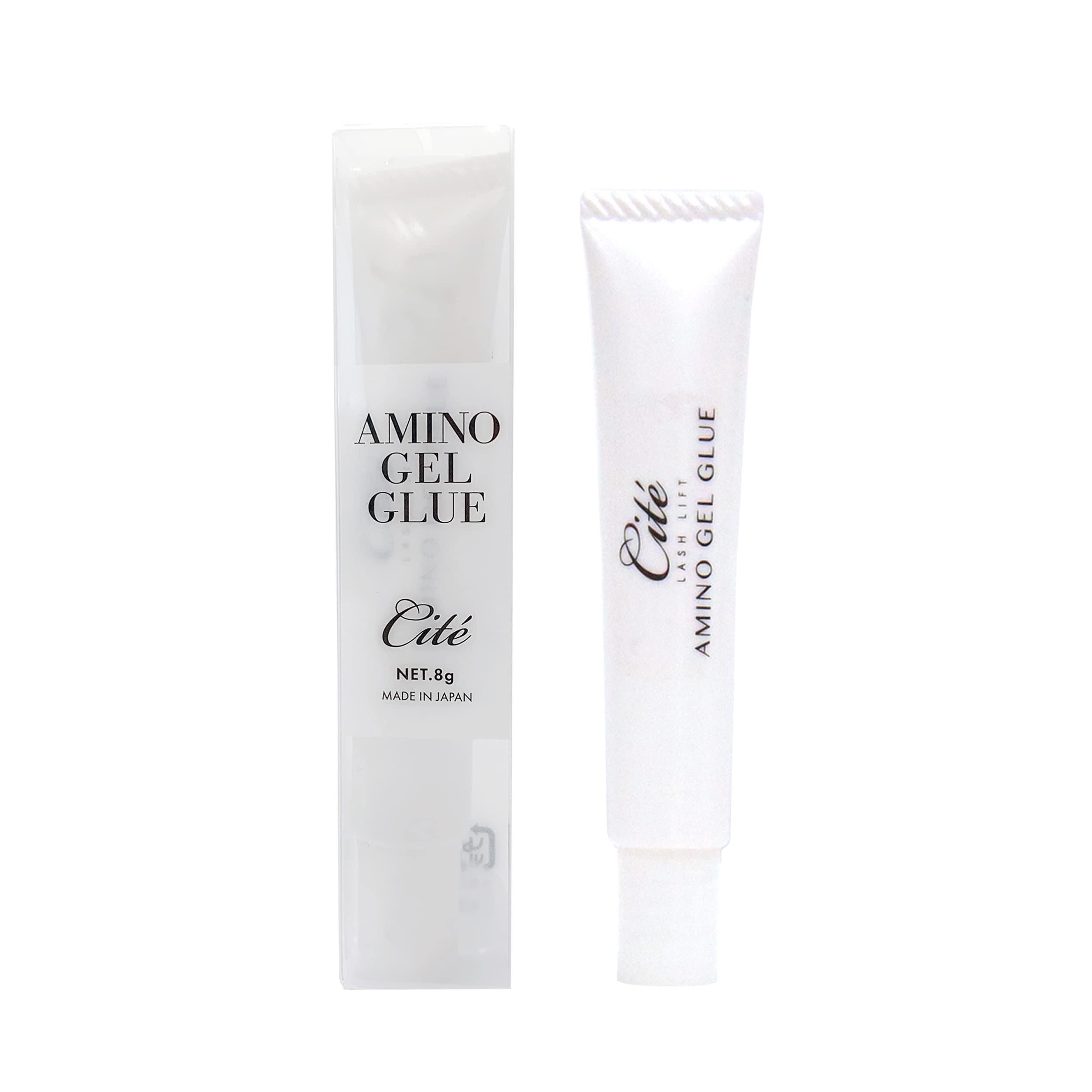 Cite Amino Gel Glue, Contains Amino Acids, Minimizes Damage, for Curling Natural Eyelashes, Glue, Contains Amino Acids, Made in Japan