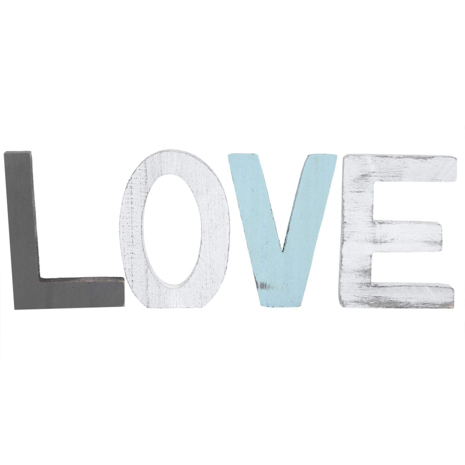 Letras de Madera de Estilo rústico, letreros Decorativos de Palabras con Bloques de Madera, Letras de Madera Independientes, letreros de Amor rústicos para la decoración del hogar de la Fiesta de