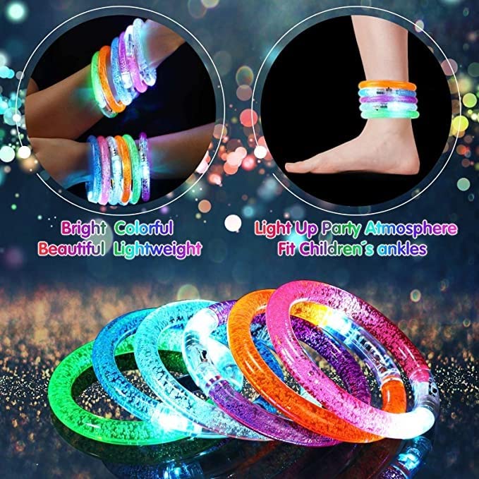 Neon LED Bangles for Parties - Pack of 2