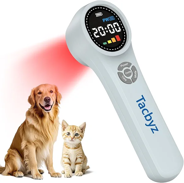 Tacbyz Cold Laser Therapy Device for Dogs, 16x660nm+4x810nm+4x980nm, Handheld Red Light Therapy for Joint&Muscles Pain Relief, Pet Laser Therapy for Dogs Cats Horse, Helps Inflammation, Wound Healing