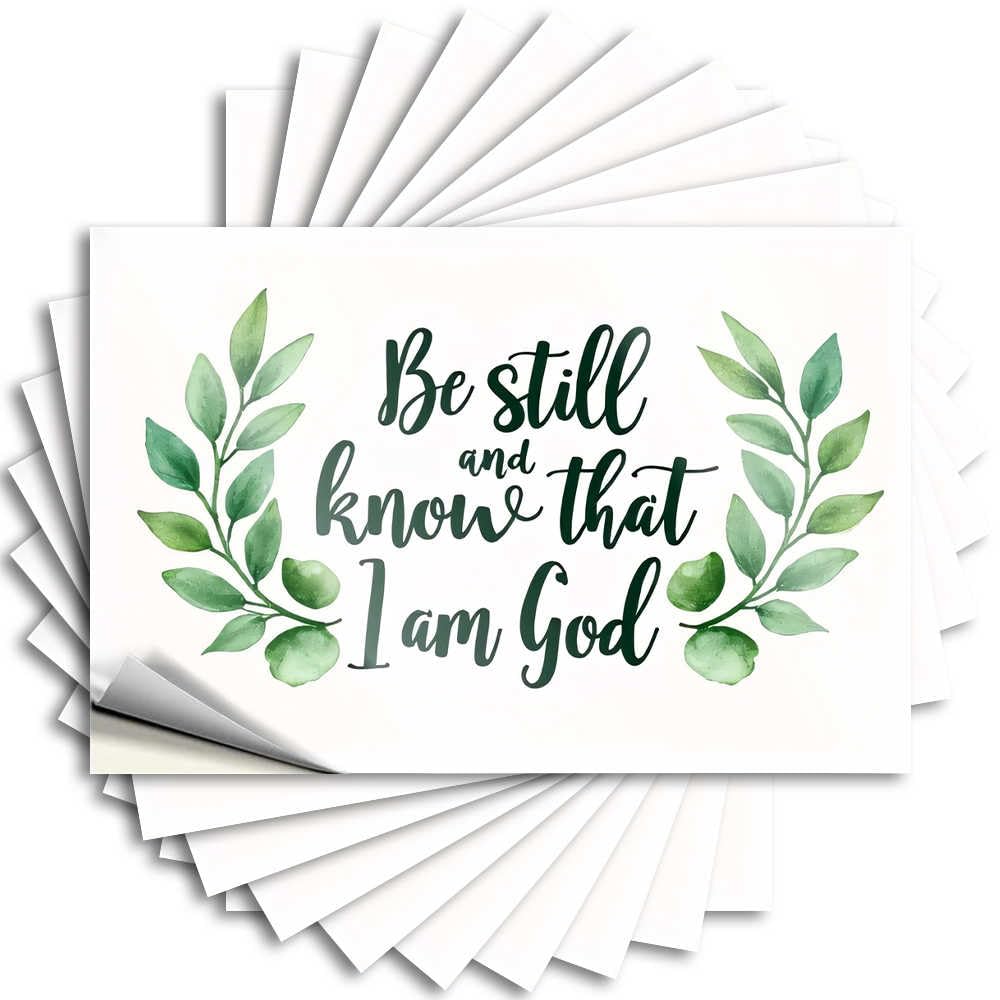 Tattoos Music Easy Apply | Be Still and Know: A Divine Message Tall Wall Peel and Stick(12X18CM)