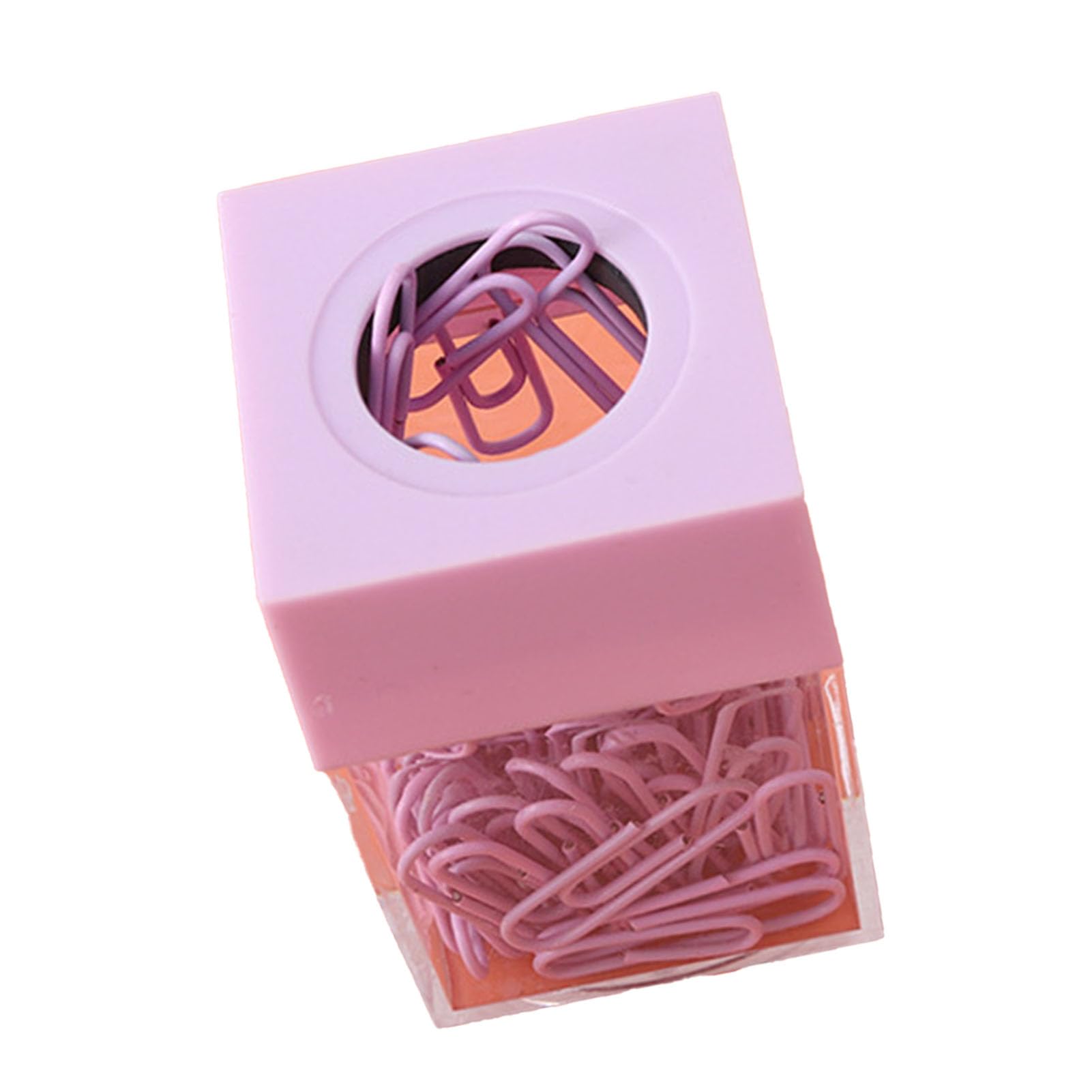 2pcs Magnetic Clip Dispenser,Magnetic Paper Clip Holder,magnetic paper clip holder for desk,paper clip holder,Large Capacity Transparent Paper Clip Storage Organizer for School (-1217230195011)