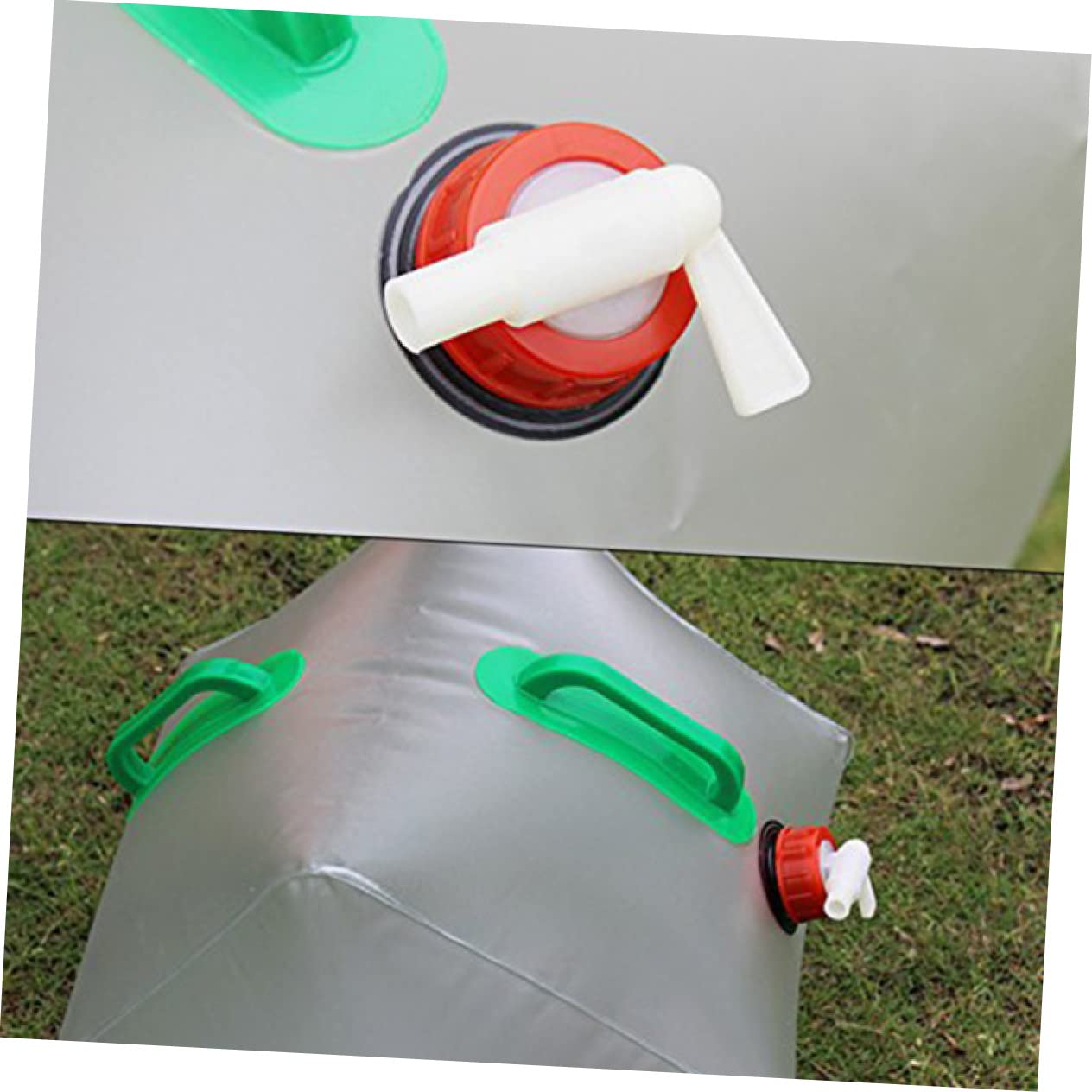 POPETPOP Collapsible Water Carrier Bag Portable Cube Water Container for Camping Hiking Outdoor Activities Flexible From to Folds Flat for