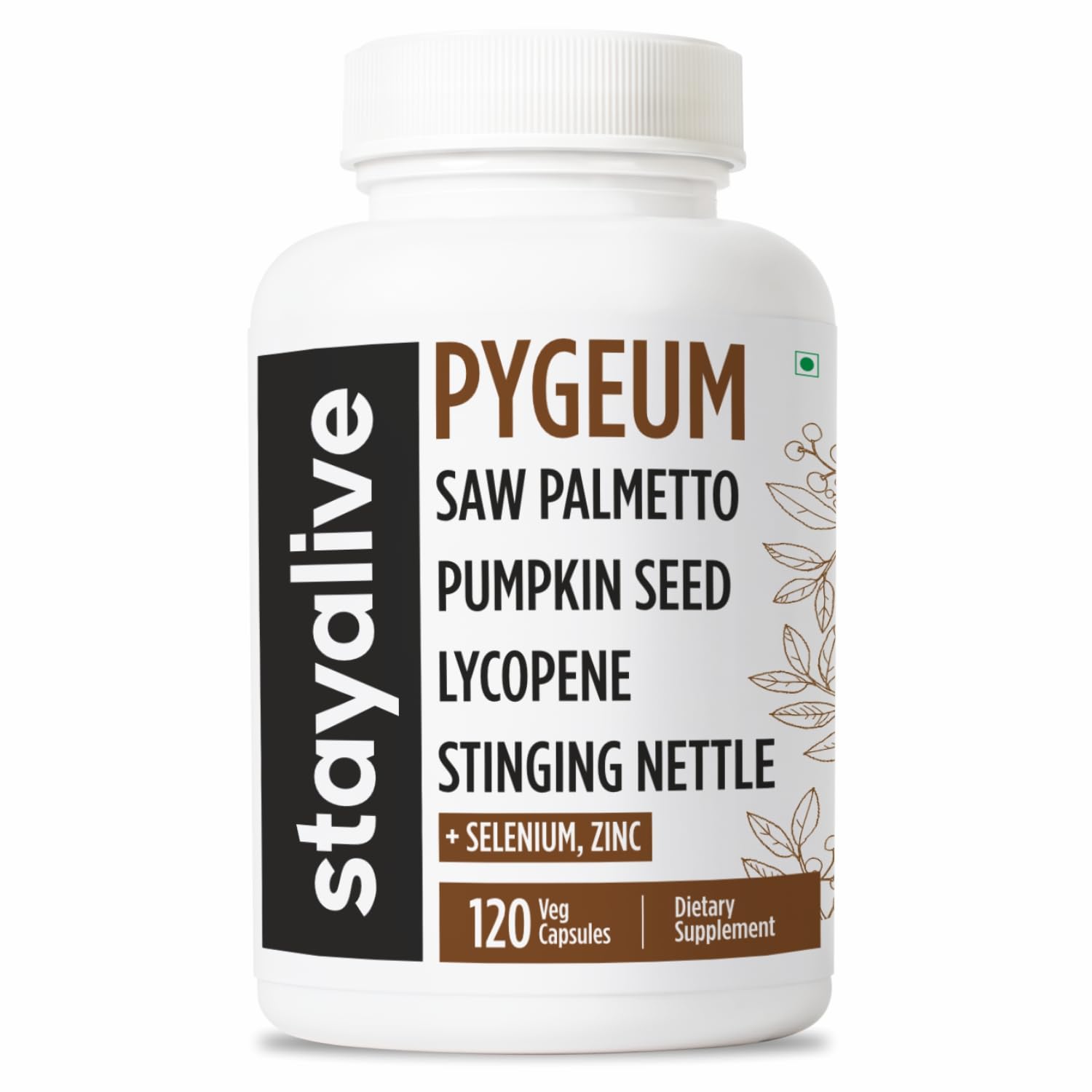 STAY ALIVE Pygeum Africanum Supplement, 7-in-1 Extract w/Saw Palmetto, Pumpkin Seed, Stinging Nettle and Lycopene, 120 Vegan Capsules, Non-GMO and Gluten-Free Pygeum Supplement for Men and Women-picture-11