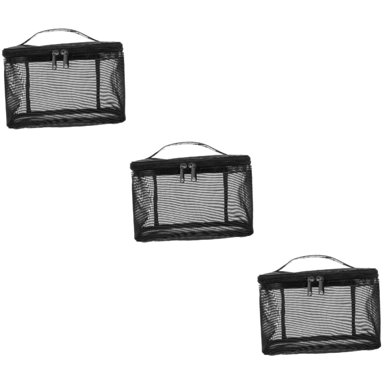FOMIYES 3piezas Bolsa De Maquillaje Grande y Portátil Organizador De Artículos De Aseo Multifuncional Neceser De Viaje para Cosméticos y Accesorios para Uso Casa Aire