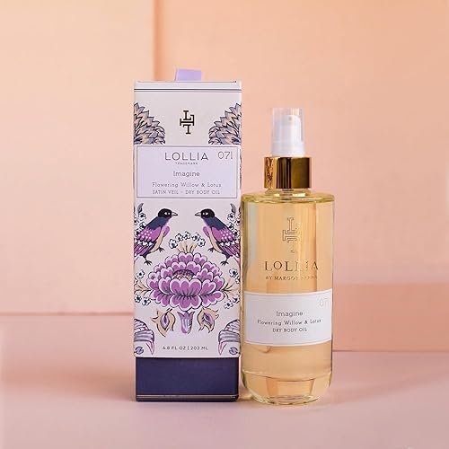 Miniatura 2 de LOLLIA Imagine Dry - Aceite corporal seco, 6.8 onzas líquidas, sauce floreciente y loto - Aceite corporal perfumado, hidratante, seco para mujeres,