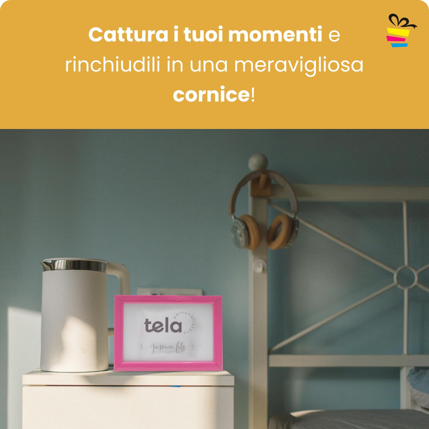 Cornice In Legno Rosa 13x18 Cm - Made In Italy, Per Foto E Arredo - Foto 9