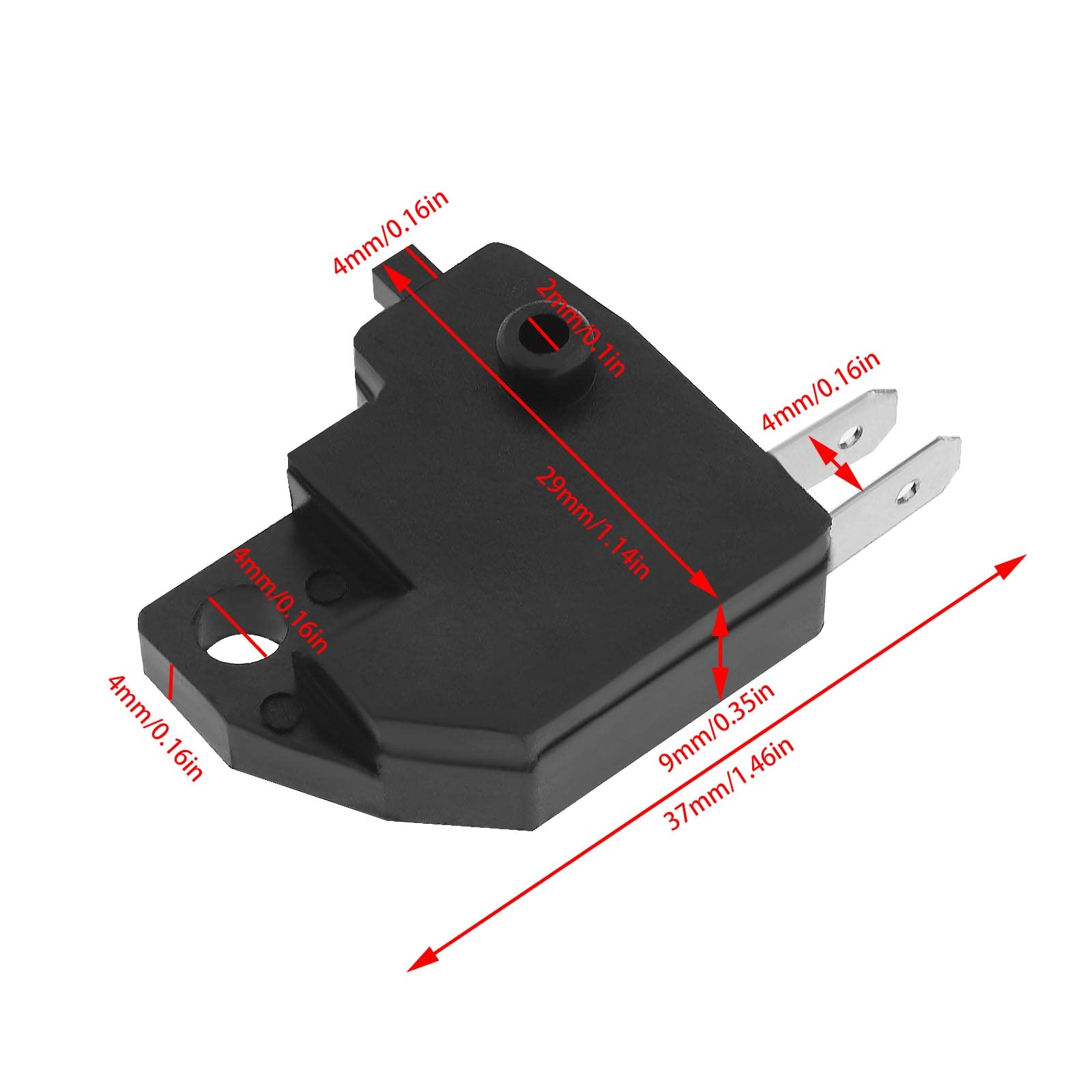 Interruttore Luce Freno Interruttore Luce Freno Posteriore Universale Per Moto Con Interruttore Idraulico Della Luce Freno Con Rondelle(M10x1) Adatto Per Interruttore Stop Freno Moto - Foto 7