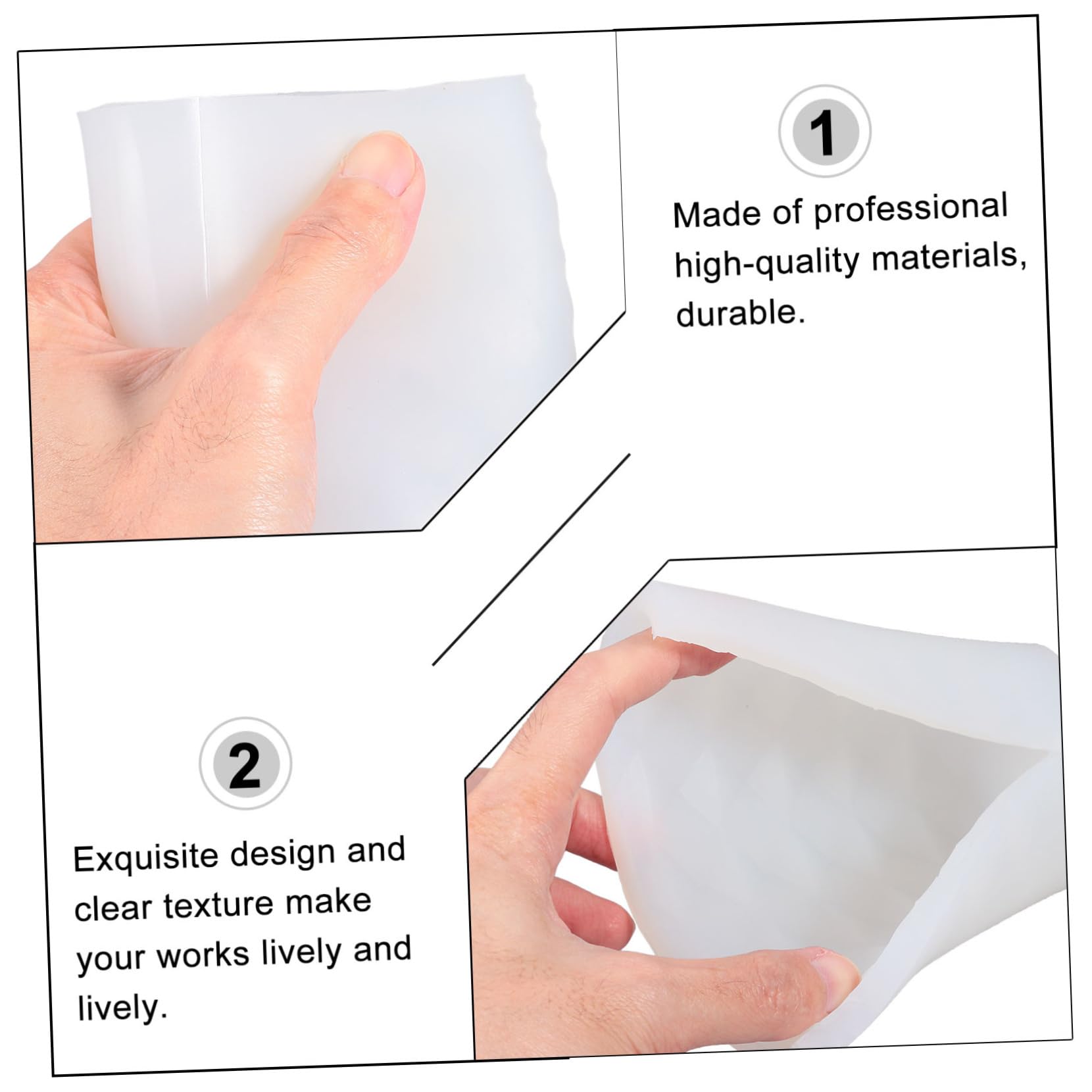 Stampo Cilindrico per Silicone Riutilizzabile in Candele Bianco