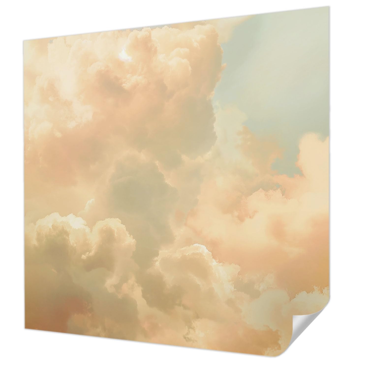 Papier peint autocollant résistant aux taches 250x250 cm motif nuages