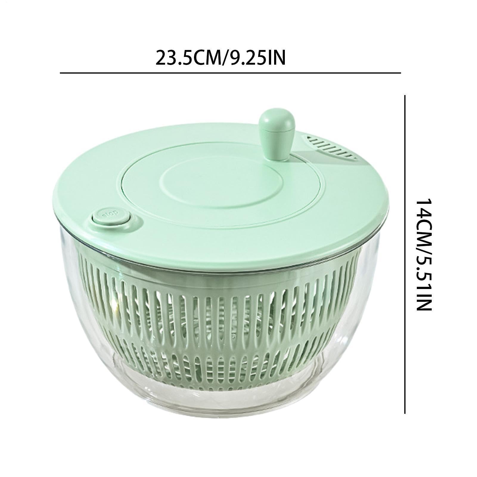 Bomba giratoria de lechuga, secadora transparente para encimera | escurridor de ensalada multifunción con funciones de rallador y rebanador, herramienta de cocina para preparación de ensalada