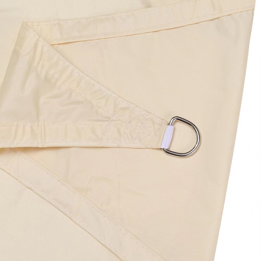 Sun Shade Sail Outdoor Waterproof Equilateral triangle 2x2x2m Shade Sails Canopy UV Protection for Garden Patio Block With Rope Shade Sail Kit Creamy-white - Image 3