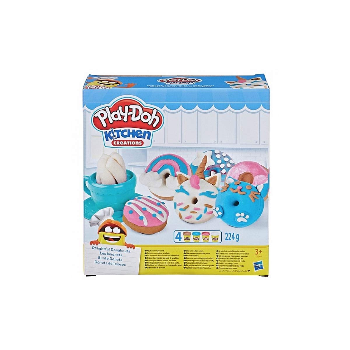 Play-Doh Kitchen Creations Delightful Donuts Play Food Set with 4 Non-Toxic Colors