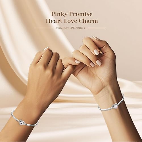 Miniatura 3 de Annmors Silver Charms for Bracelets S925 Love Heart Mom Birthday Dangle for Women Bracelet & Necklace Pendant