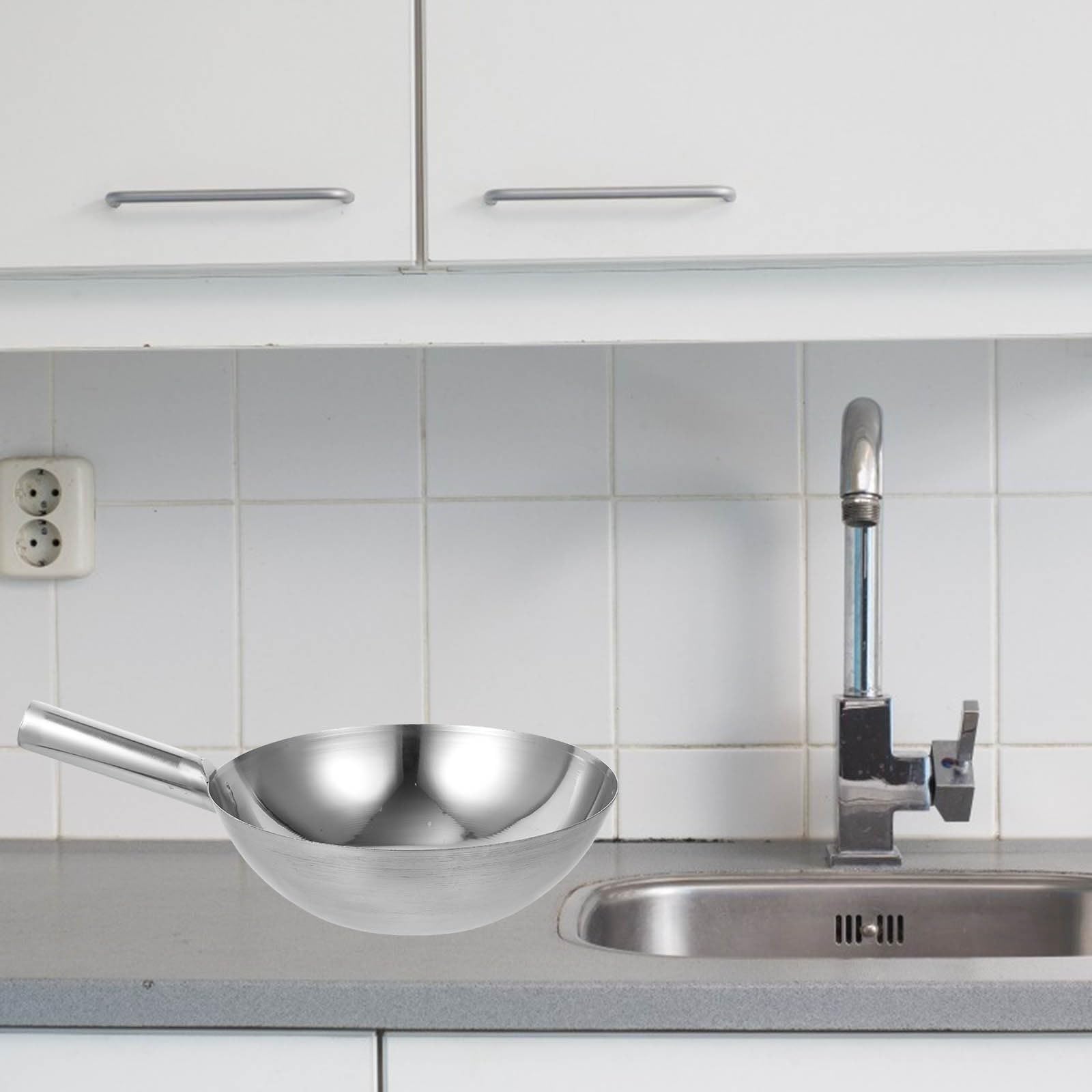 Veemoon Mestolo per Acqua in Acciaio Inossidabile Resistente, Facile da Pulire, per Cucine Domestiche e Mense, Mestolo Grande per Zuppa e Uso Multiplo