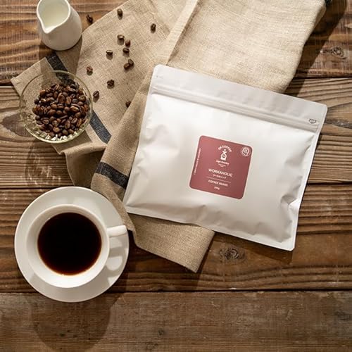 OK COFFEE コーヒー豆 極深煎り WORKAHOLIC ワーカホリック ブレンド コーヒー 豆のまま 自家焙煎 パンチのある苦味 強め エスプレッソ ギフト 人気 珈琲 珈琲豆 200g（Amazon）