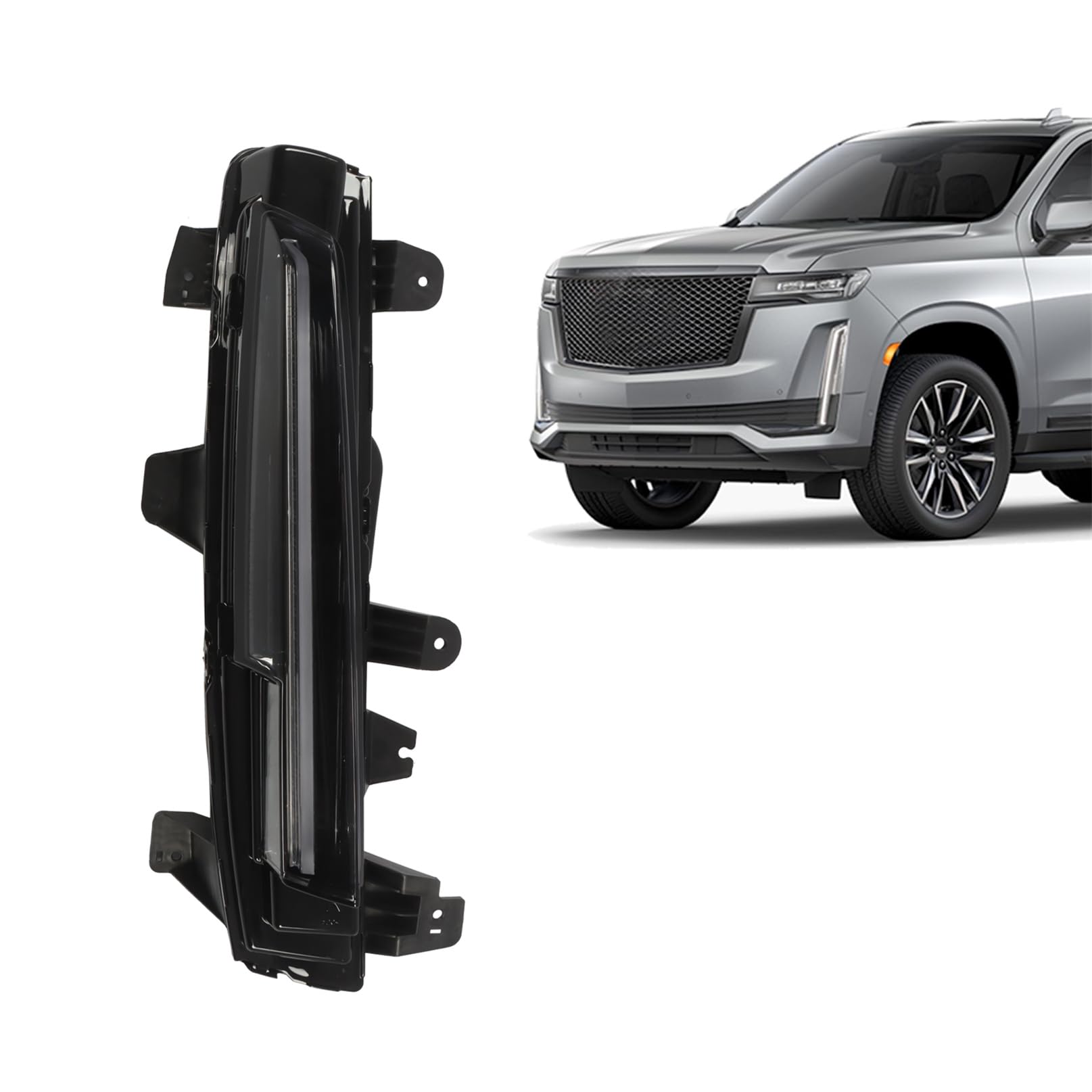 Aspaton Right Fog Light Daytime Running Lamp Assembly Compatible with Escalade 2021-2023 W/Bulb 85117443 (Right)