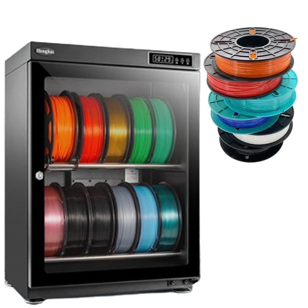 ShaiVrissian Filament Dry Box with Lcd Humidity Monitoring 70L
