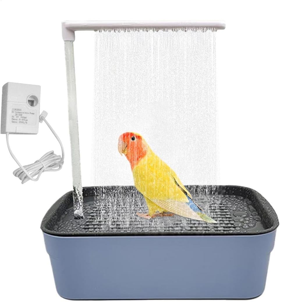Douche de Bain Automatique pour Oiseaux, Eau Courante Automatique, pour Perruche, Oiseau