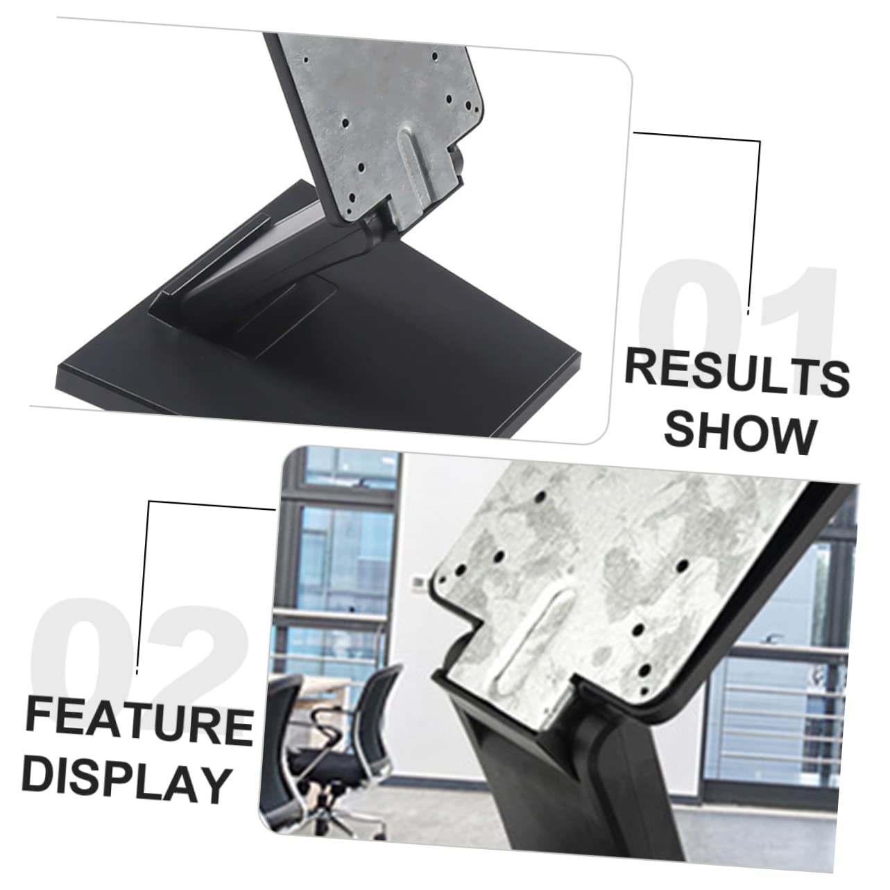 jojofuny Supporto per Monitor Base Stabile per Monitor LCD Staffa in Ferro per Computer Altezza per Ufficio Studio