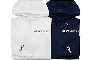 Personalized Matching Hoodies. Couple Hoodies with Embroidered Names.