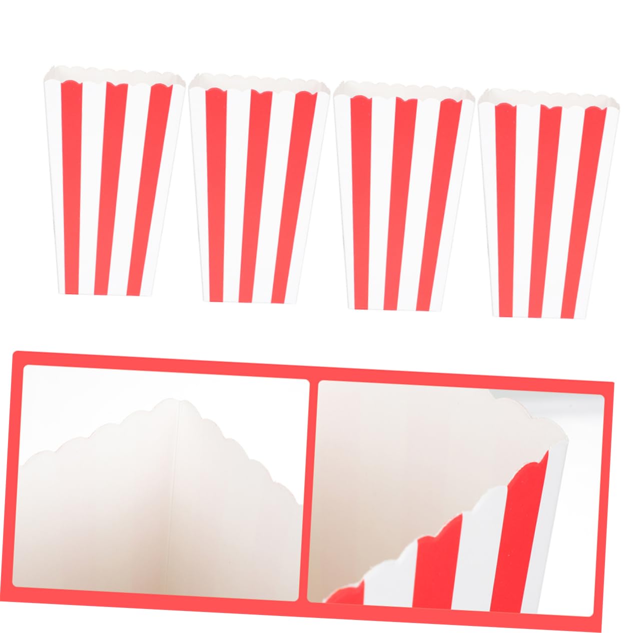 SOESFOUFU Large Popcorn Boxes 50pcs Movie Popcorn Buckets Bulk Party Supplies Snack Cups Decorations