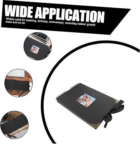 Miniatura 5 de COHEALI Álbum de fotos de bricolaje A4 Álbum de fotos Libro de fotos Álbum de fotos Cinta Álbum de fotos portátil Soporte de fotos de boda Álbum de