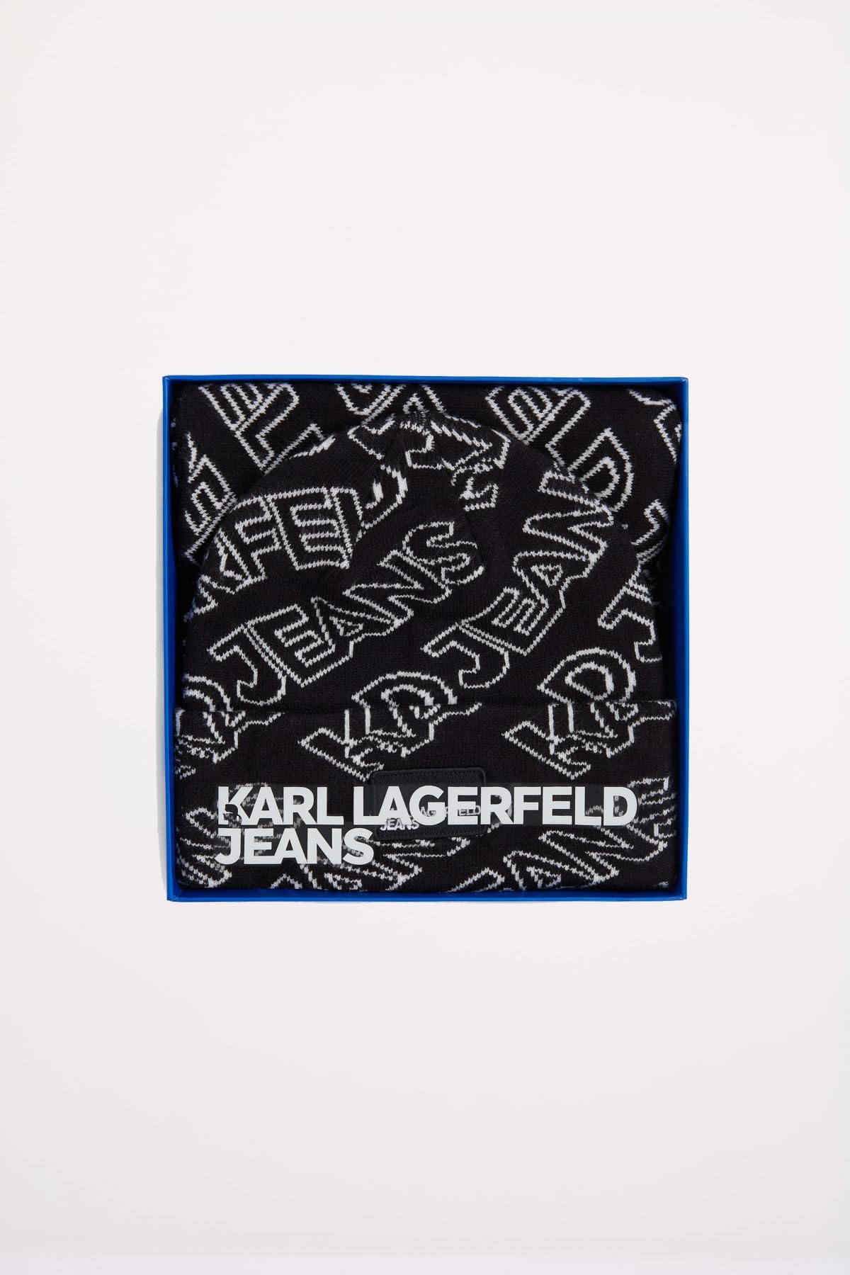 KARL LAGERFELD JEANS Mujer Monogram Scarf Beanie Gp Negro One size
