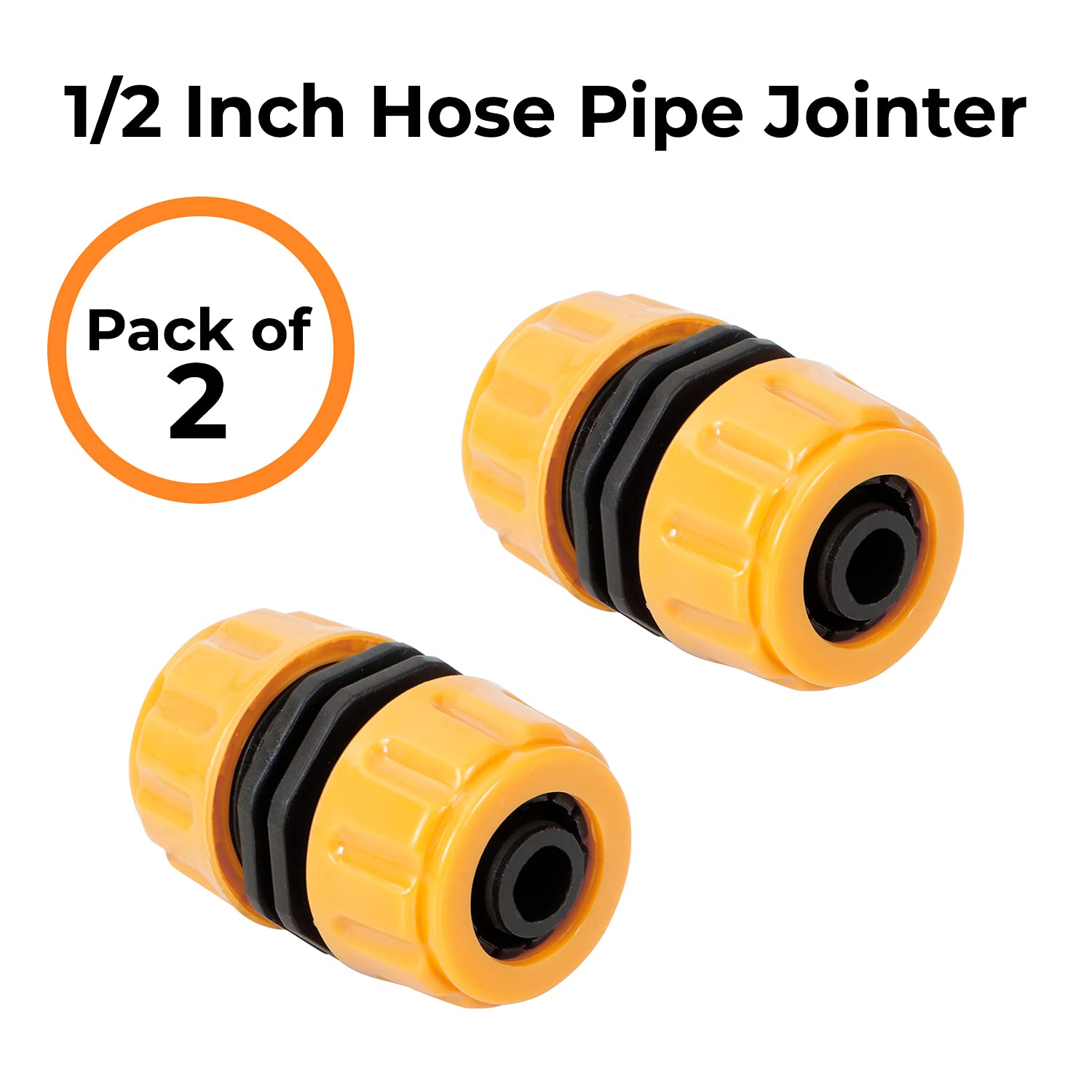 HOKIPO plastic 1/2" Home Garden Hose Pipe Jointer, 2 Piece (AR-3714 * 2) - Image 6 thumbnail