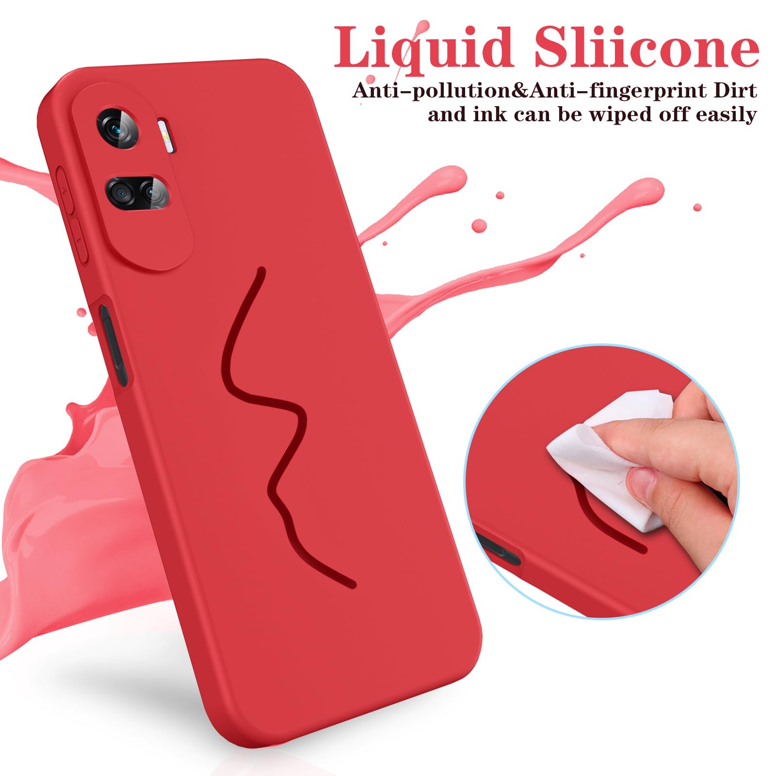 Hülle Für Honor 90 Lite 5G [2 Stück Schutzfolie] – TPU Silikon Case In Gelb, Weich & Kratzfest