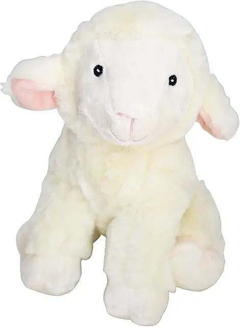 Peluche Pecora Sostenibile in PET Riciclato - 20 cm - Bianco