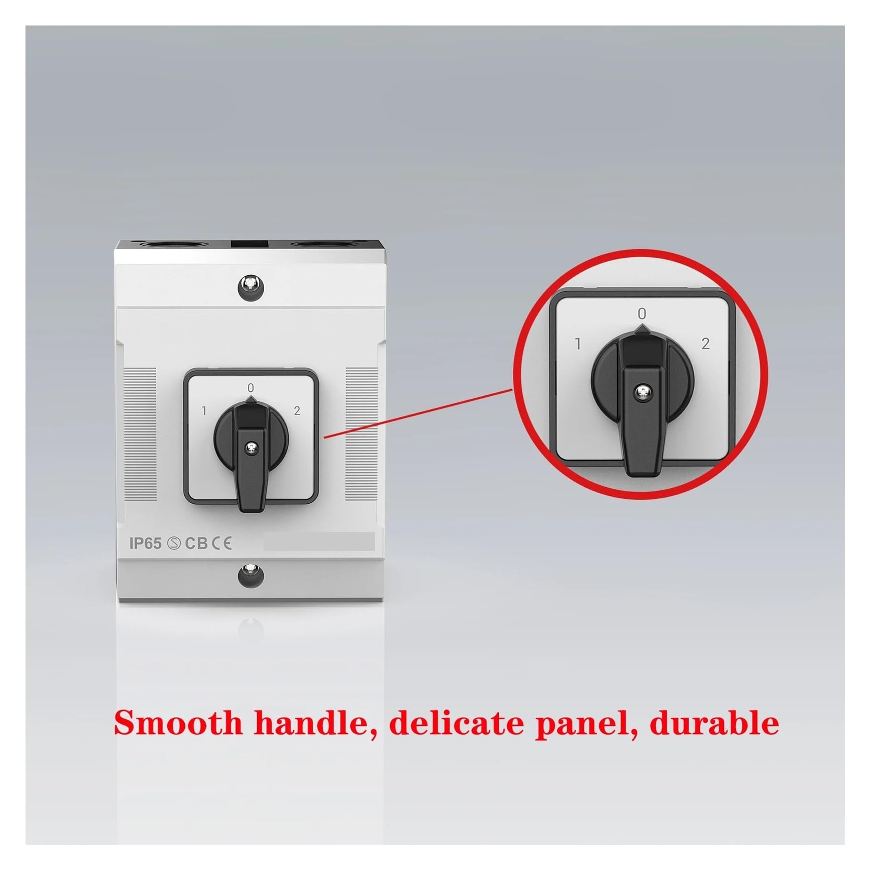 IP65 Dual-Power-Umschalter 3-poliger 40-A-Umschalter Dual-Power-Trennschalter Industrieller Nockenschalter(4poles 1-0-2 swicth,40A)
