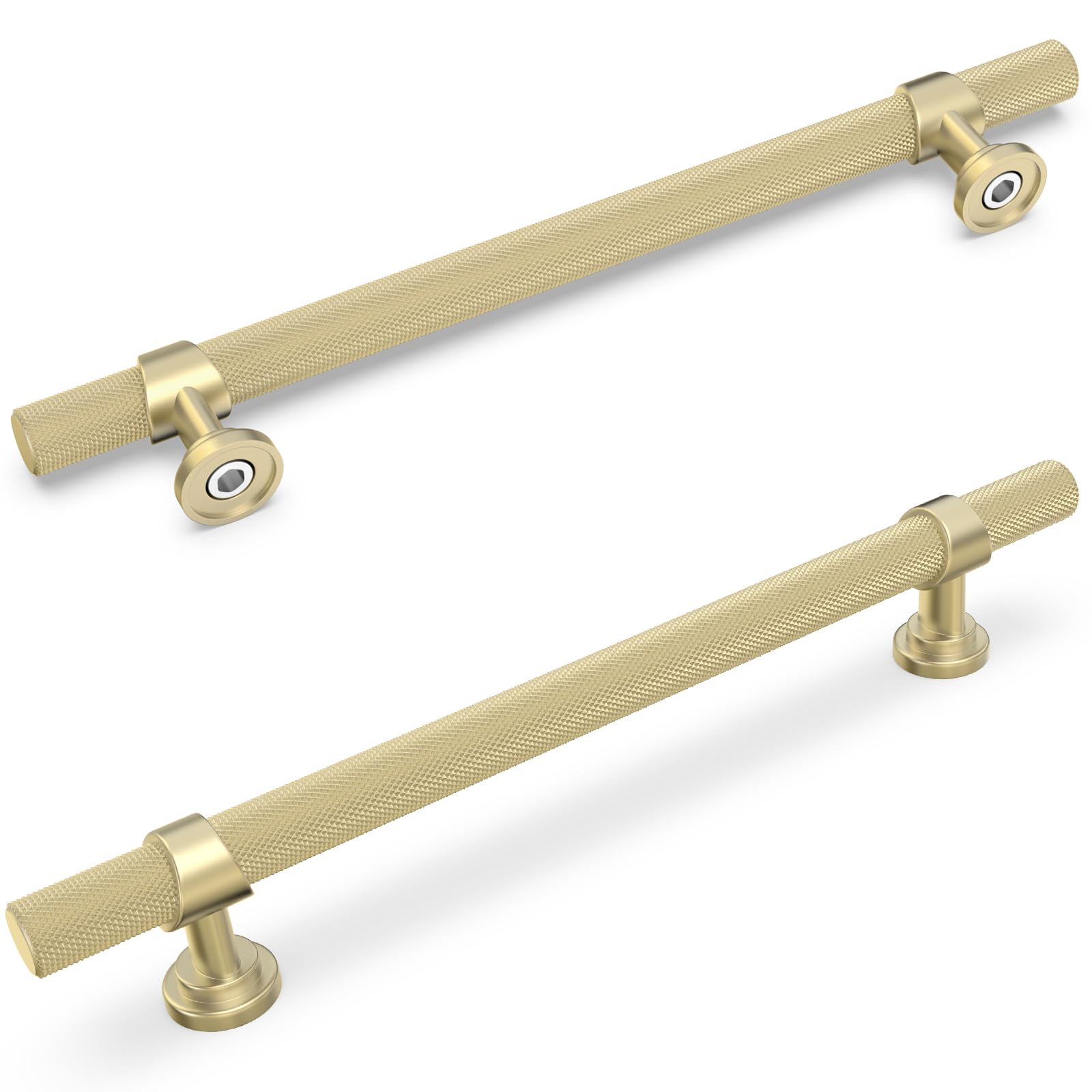 KOMOTIA 10 Pack 6.3 Inch Brushed Gold Kitchen Cabinet Handles