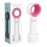fenshine Portable USB Rechargeable Mini Fan Eyelash Fan Dryer Bladeless Handheld for Eyelash Extension, Air Conditioning Blower for Essential Eyelash Extension Supplies (White 02)