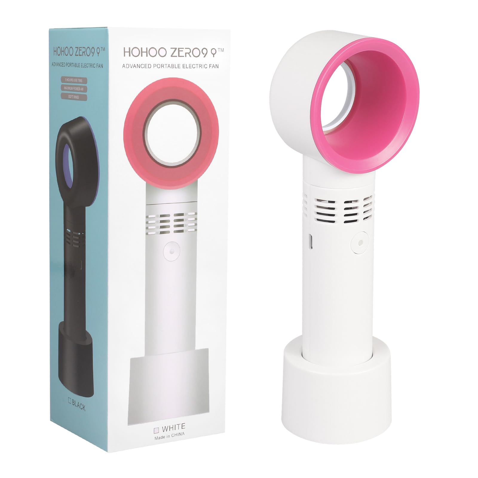 fenshine Portable USB Rechargeable Mini Fan Eyelash Fan Dryer Bladeless Handheld for Eyelash Extension Air Conditioning Blower for