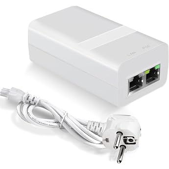 PROCET Gigabit PoE Injector 36V-48V 15.4W IEEE802.3af Standard Compliance PoE Ethernet Adapter for eero PoE 6 UniFi U6 Pro U6 Mash Pro G5 Bullet Reolink RLC-810A/820A IP Camera Wireless AP