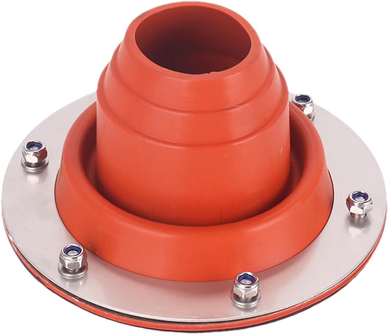 N/A/A /A Red Silicone Metal Roof Pipe Flashing, Silicone Metal Roof Pipe Flashing, High Temp, Round Base, (for 4.5-10cm) Metal Roof Jack Pipe Boot-Metal Roof Flashing