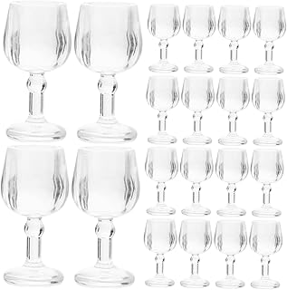 STAHAD 20 Pçs Miniaturas De Casa De Bonecas Mini Xícaras De Chá Acessórios Para Casa De Bonecas Em Miniatura Mini Copo De Vinho Casa De Bonecas Coquetéis Óculos Casa De Brincar Para