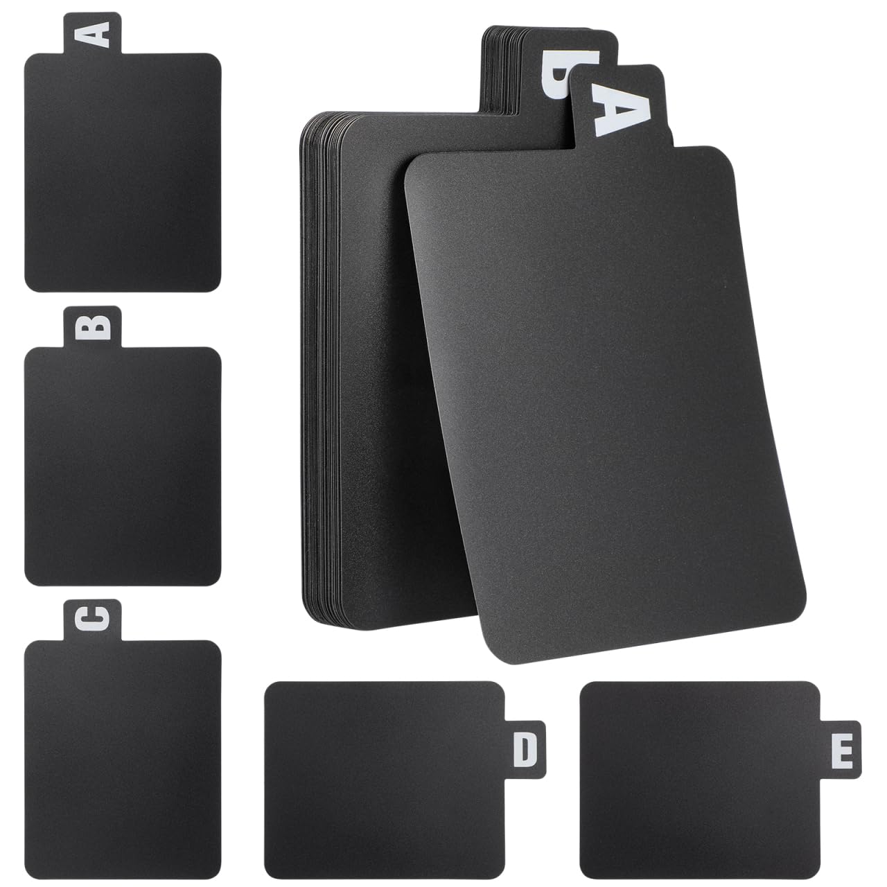ULTECHNOVO A-Z Vinyl Record Dividers with Tabs Black