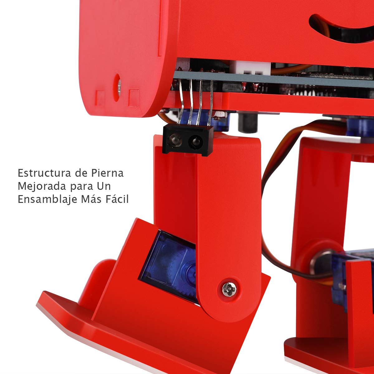 ELEGOO Penguin BOT Robot Biped Rojo Compatible con Arduino IDE | Proyecto con Tutorial de Ensamblaje, Kit Stem para Aficionados, Juguetes Stem para Niños y Adultos Versión 2.0