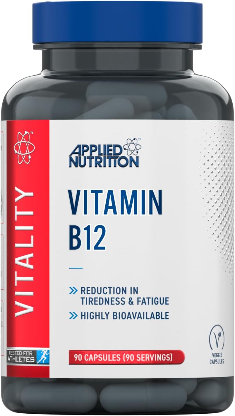 Vitamin B12 Tablets 1000mcg – High Strength Vegan B12 Supplement for Energy, Tiredness & Fatigue Reduction – Immune & Nervous System Support – Halal, Gluten-Free, GMP Certified – UK-Made (90 Tablets)