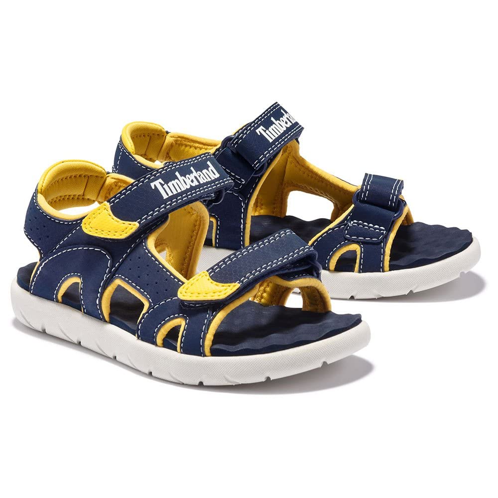 Timberland Unisex Para CriançA. TB0A1QXN0191 SandáLias Perkins Row Azul-Marinho (32), Plano, Velcro, Casual, Moda Infantil-image