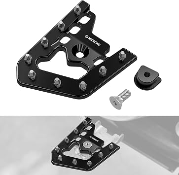 NICECNC Black Foot Brake Pedal Lever Peg Pad Extender Compatible with Yamaha Raptor 700 2013-2026 2022 2021 2020 2019 2018, 700R 2016-2026 2021 2022 2023, 700R SE 2013-2016 2018-2026 2022 2023