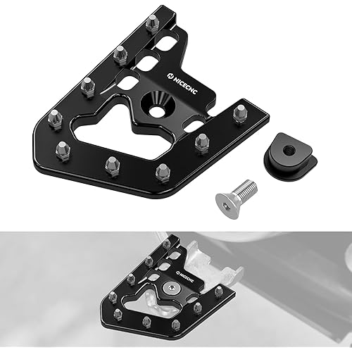 NICECNC Black Foot Brake Pedal Lever Peg Pad Extender Compatible with Yamaha Raptor 700 2013-2026 2022 2021 2020 2019 2018, 700R 2016-2026 2021 2022 2023, 700R SE 2013-2016 2018-2026 2022 2023