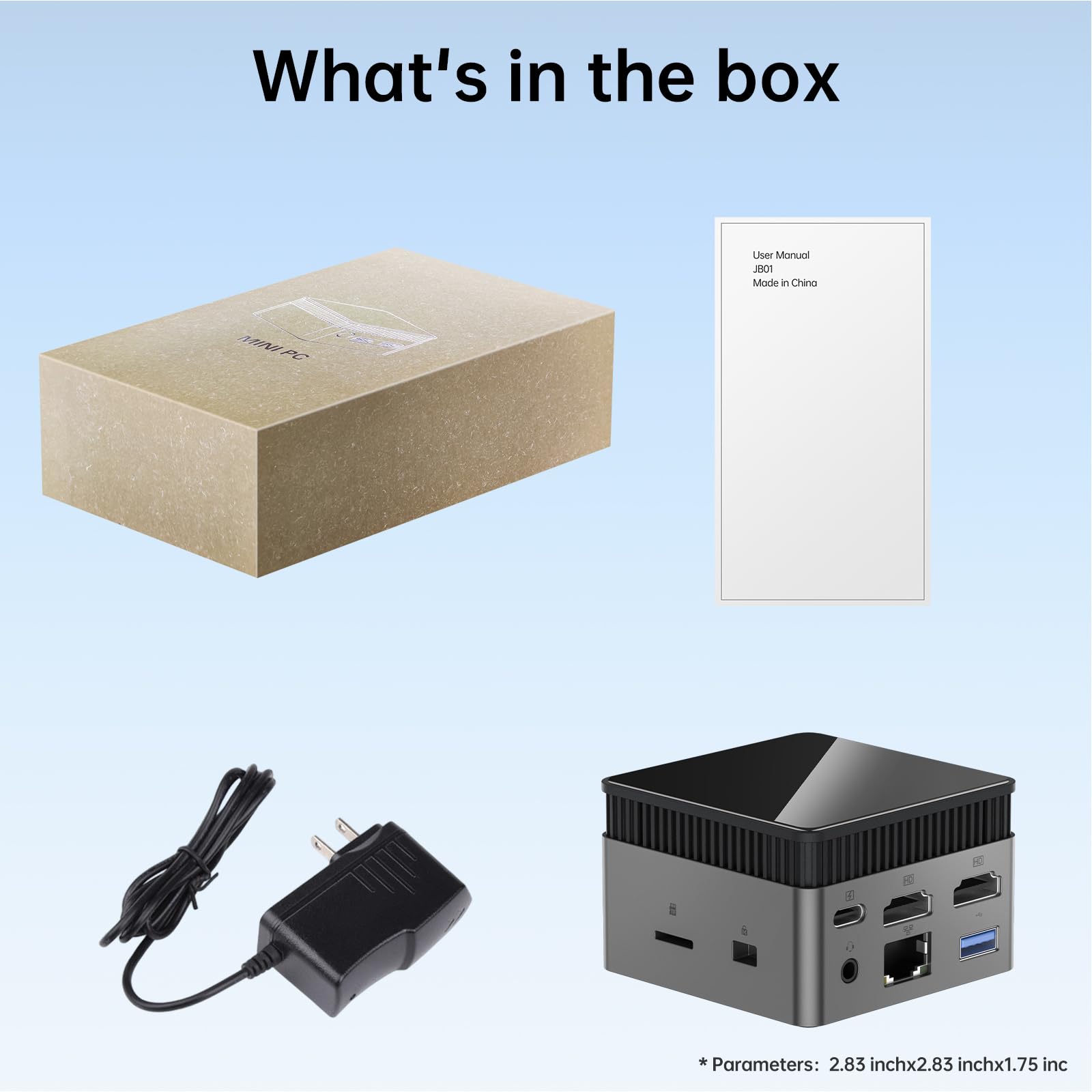 Mini PC 2026, 8 GB di RAM 256 GB SSD, processore Intel N5105 (fino a 2,9 GHz), mini computer desktop supporto 4K Dual Display, WiFi e BT 5.2 per aziende, ufficio, server domestico, tipo C, USB 3.0