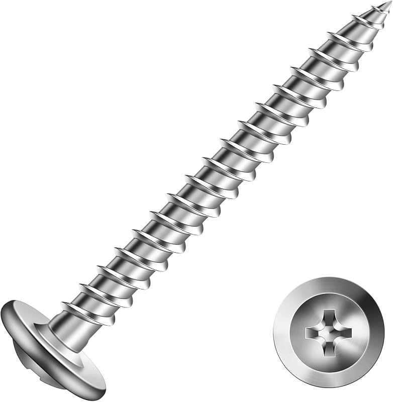#8 x 1-1/2" Wood Screw 500Pcs 410 Stainless Steel Standard Thread Truss Head Fast Self Tapping by SG TZH