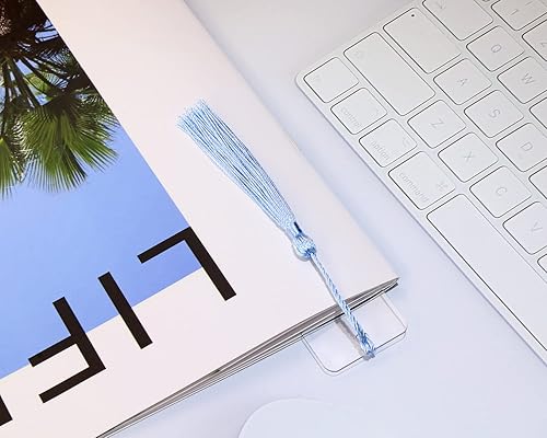 Miniatura 6 de Marcapáginas transparentes en blanco, 20 unidades, de plástico, para manualidades, acrílico transparente, con 20 marcas de páginas de libros