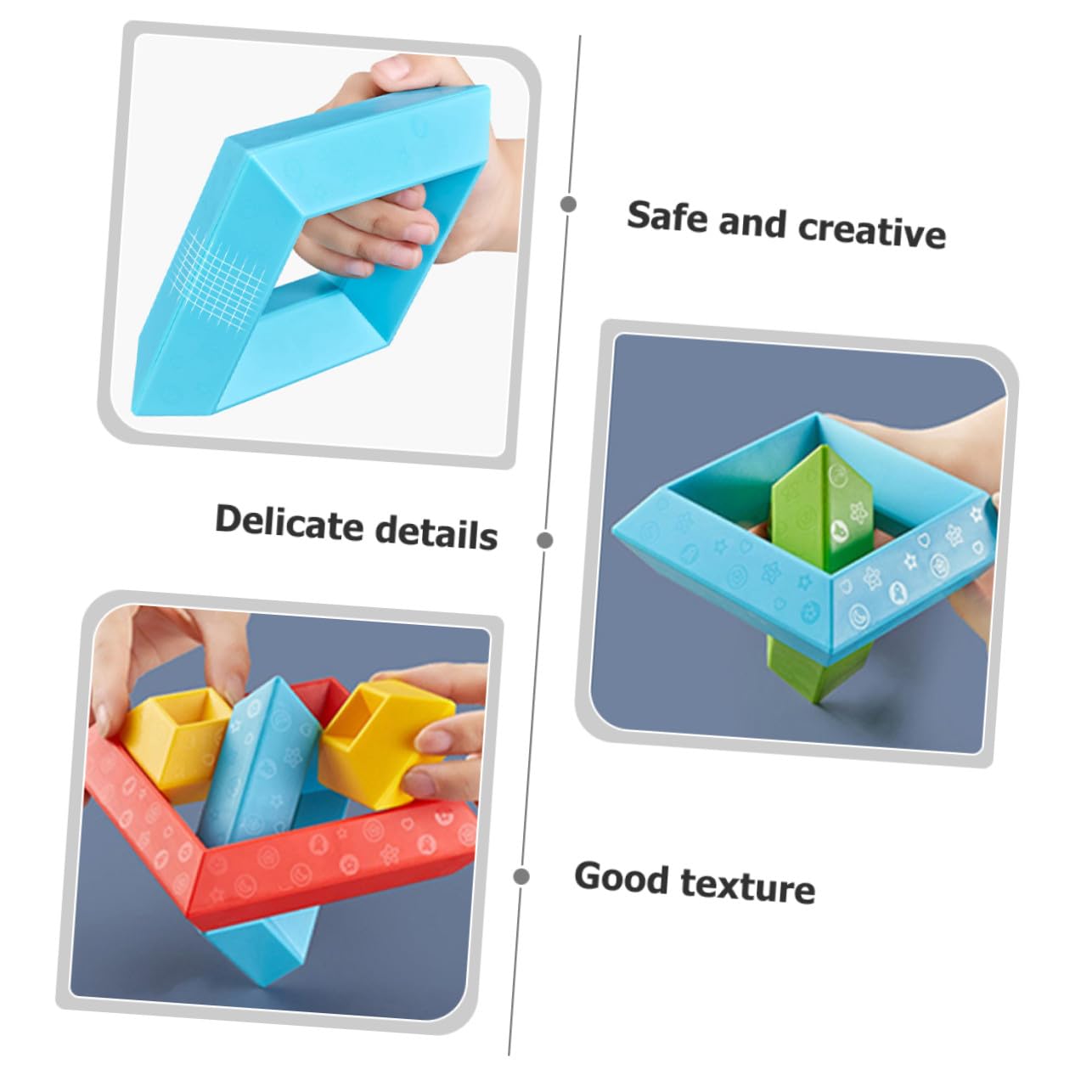 BESTonZON 30 Piezas Bloques Apilables para Años Juguetes Educativos de Construcción Coloridos y Seguros para Desarrollo Infantil