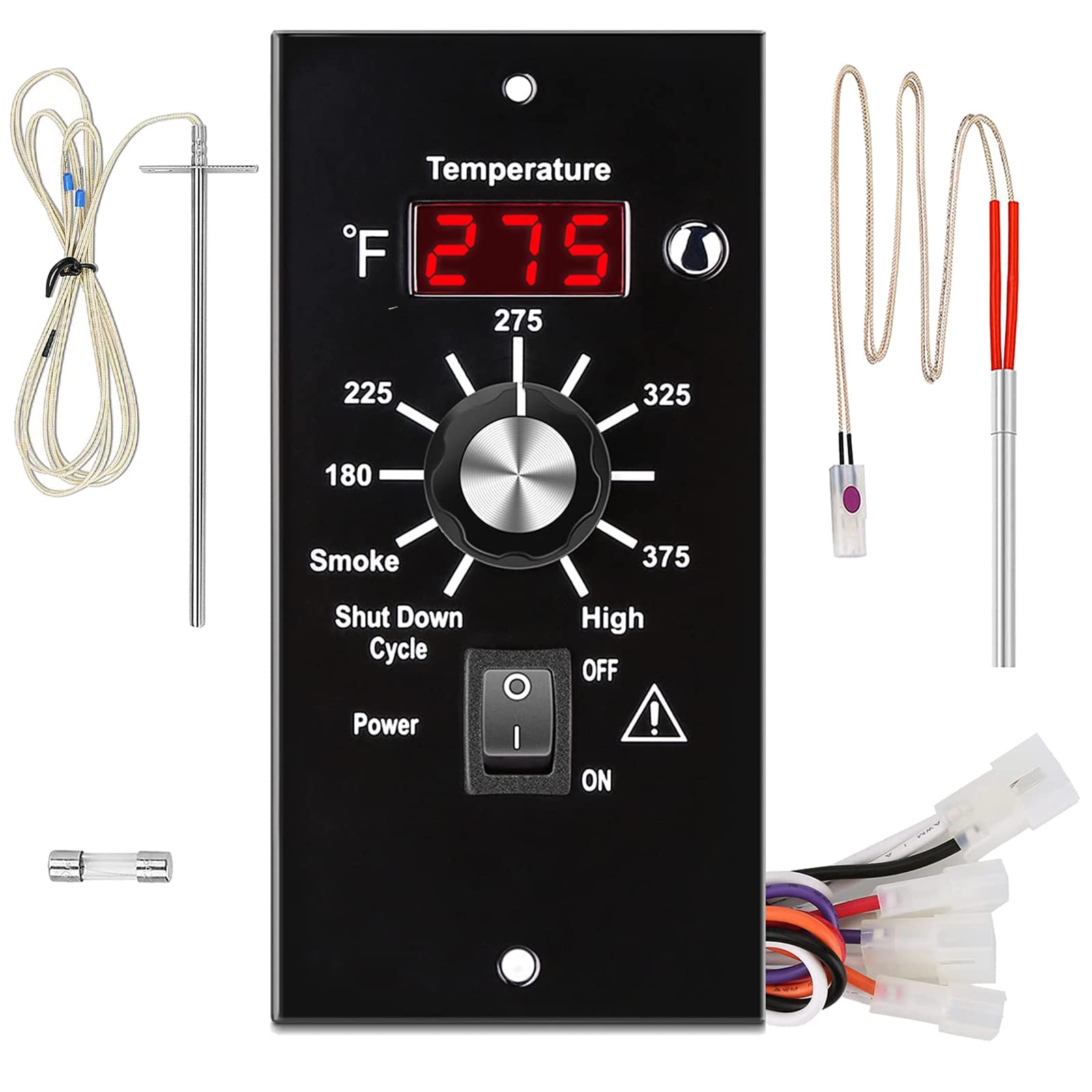 Digital Thermostat Controller Replacement Parts for Traeger Wood Pellet Grills, Temperature Control Panel Kit Replacement with RTD Temperature Probe Sensor and Hot Rod Ignitor