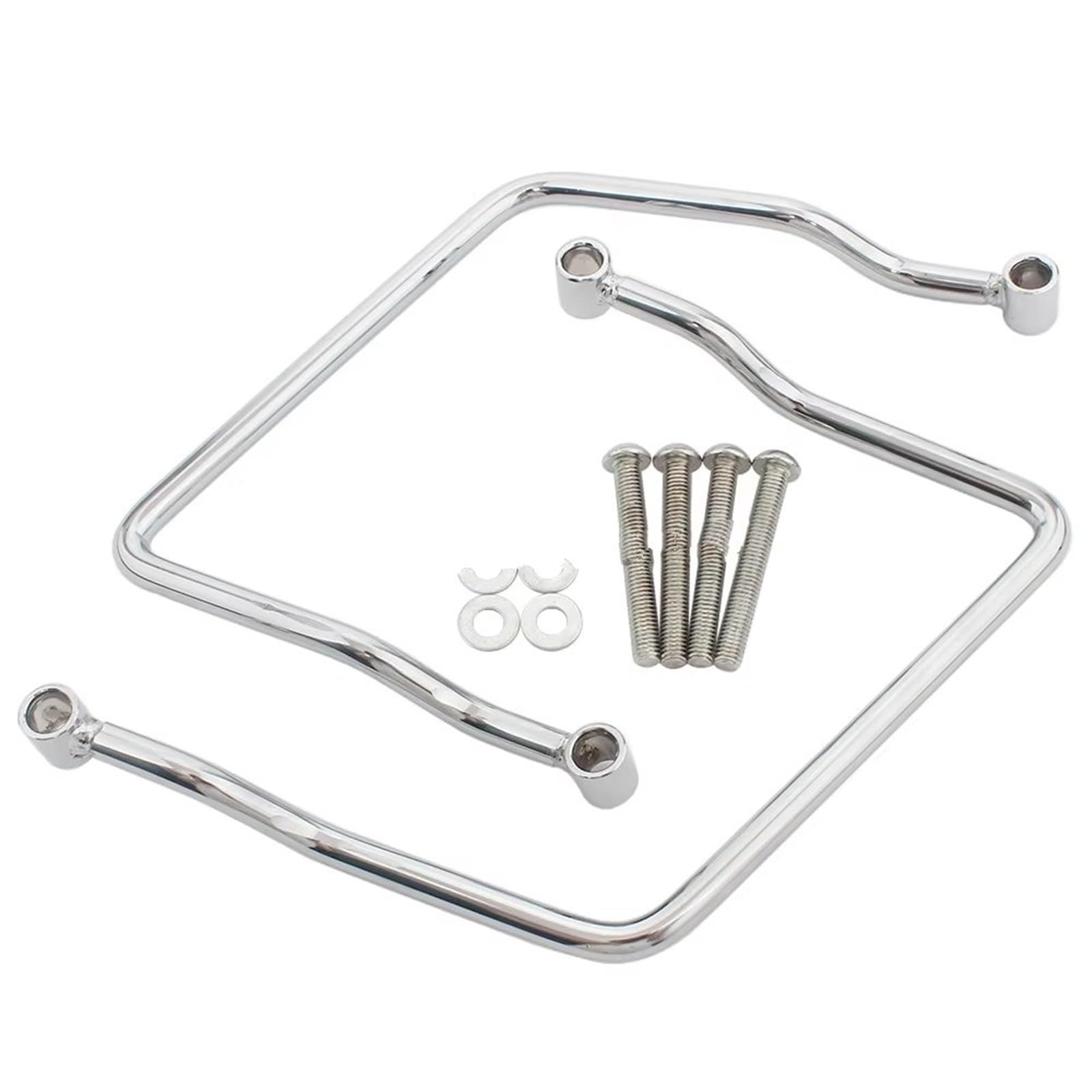 Portaequipajes Trasero Soporte De Portaequipajes para Alforjas Cromadas para Motocicleta, Universal 14-24cm